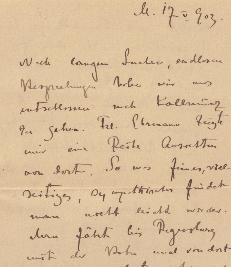 Brief Kandinsky an Münter - Einnladung Nach Kallmünz