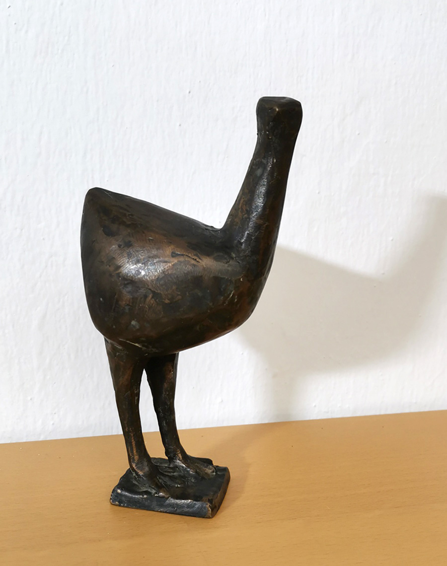 Heinz Theuerjahr - Huhn - Bronzeskulptur